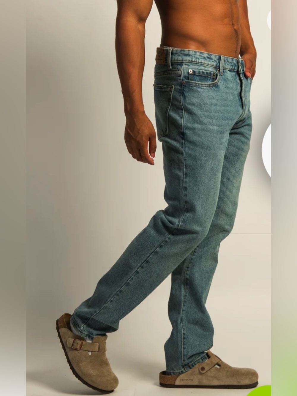 Tainted Men’s Premium Jeans Medium Wash Straight Leg 34 Waist